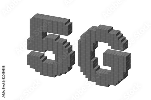 5G network sign. Wireless i...