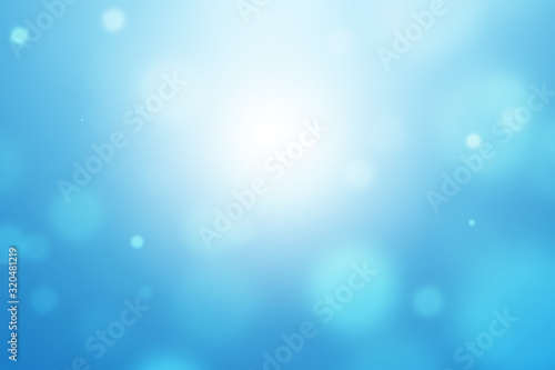 Abstract background blue bokeh beautiful bright light glitter sparkles. Soft color backdrop. Template for advertising design, cosmetic, banner, poster. Display product or montage. 3D rendering