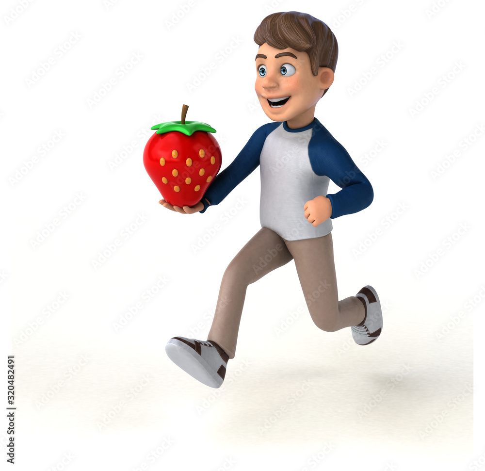 3D cartoon character fun teenager 3D cartoon character fun teenager