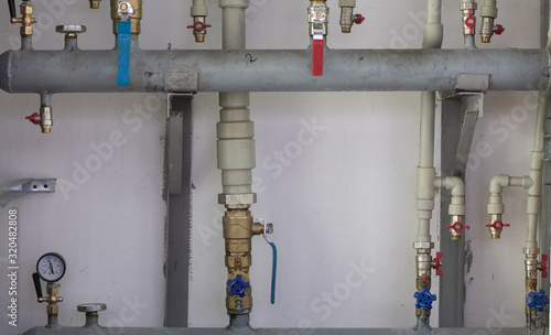 water pipes with pressure sensors