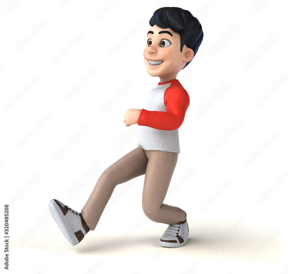 Fun 3D Asian teenager with a manga style Fun 3D Asian teenager with a manga style