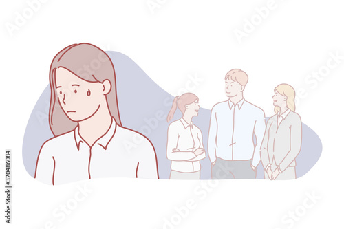 Outcast, lonely, isolation, relation, social, concept.