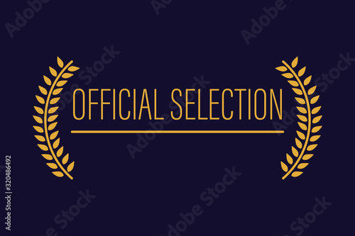 cinema movie festival logo official selection vector