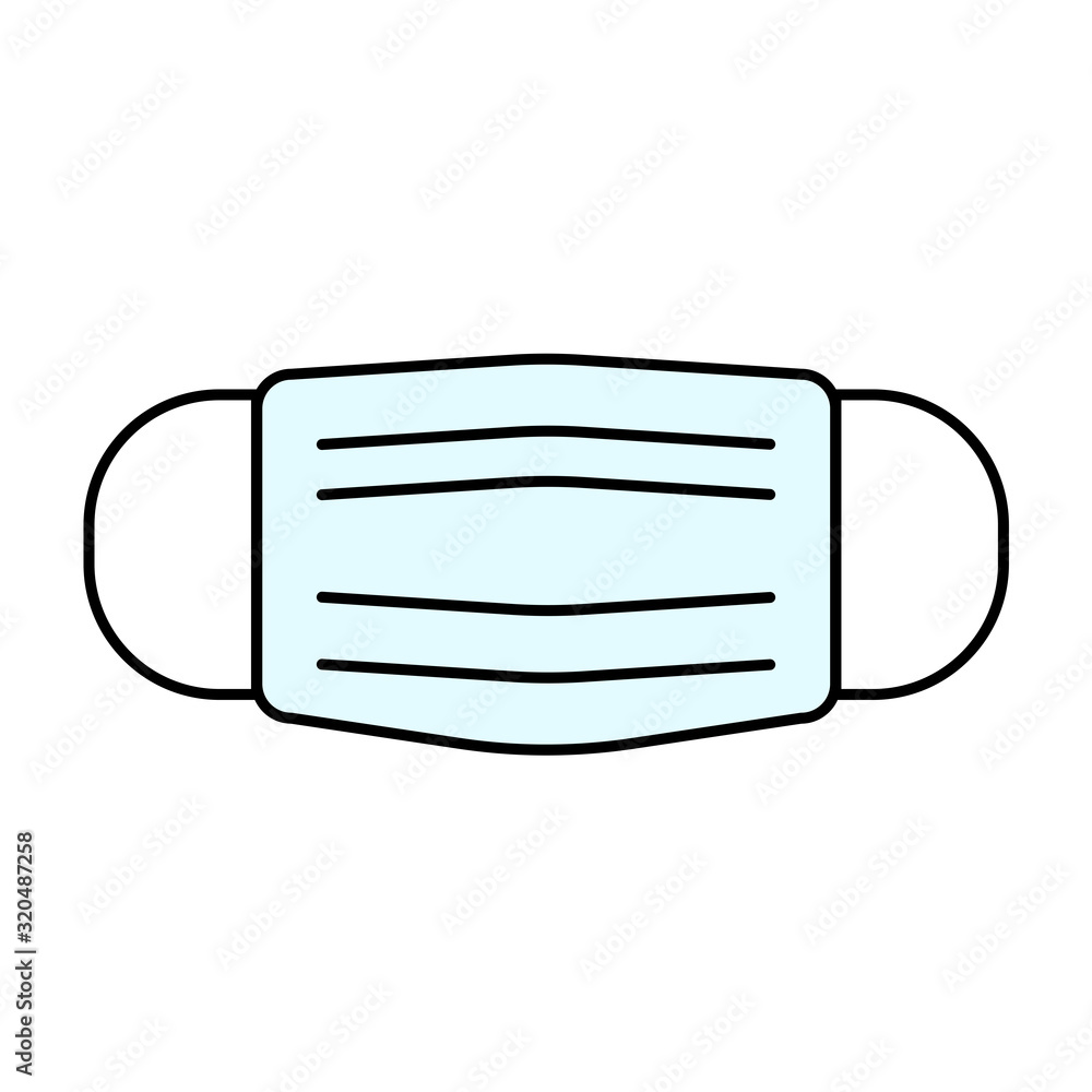 face mask icon isolated white background vector face mask icon isolated white background vector