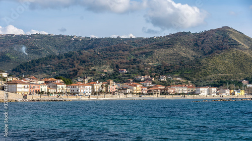 Agnone Cilento village  from Cilento Coast  Italy