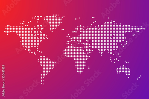 world map dots isolated modern design vector