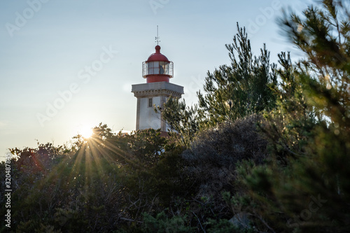 Alfanzina Lighthouse, near the town of Carvoeiro Portugal in the Algarve region