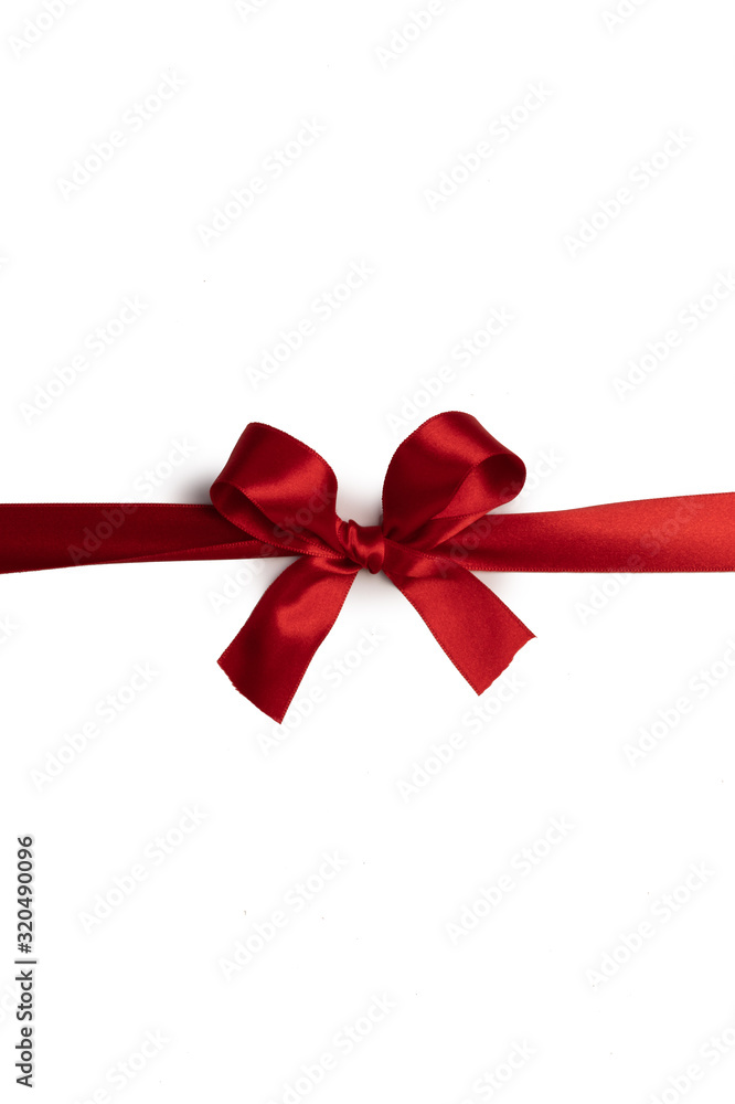 Red bow isolated on white Red bow isolated on white