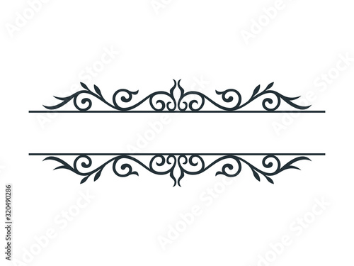 decorative floral split frame banner vector graphic design