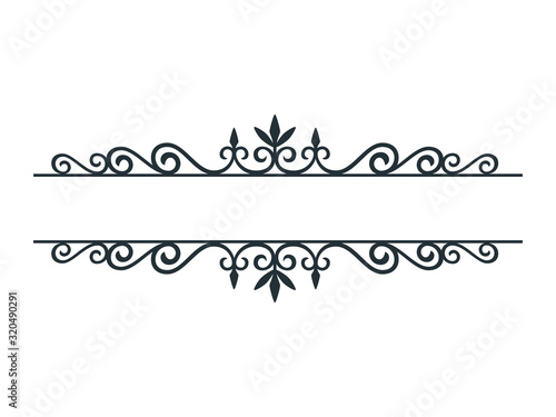 decorative floral split frame banner vector graphic design