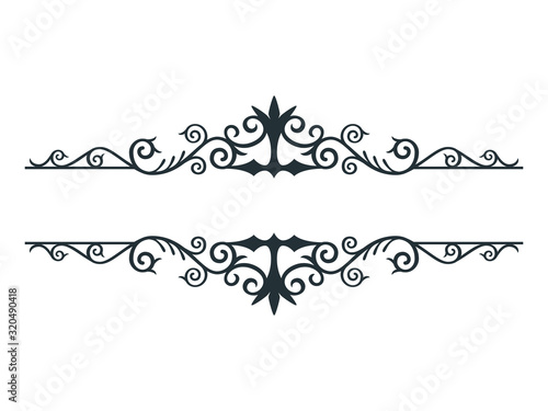 decorative floral split frame banner vector graphic design