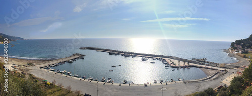 Harbor by Montecorice village, Italy