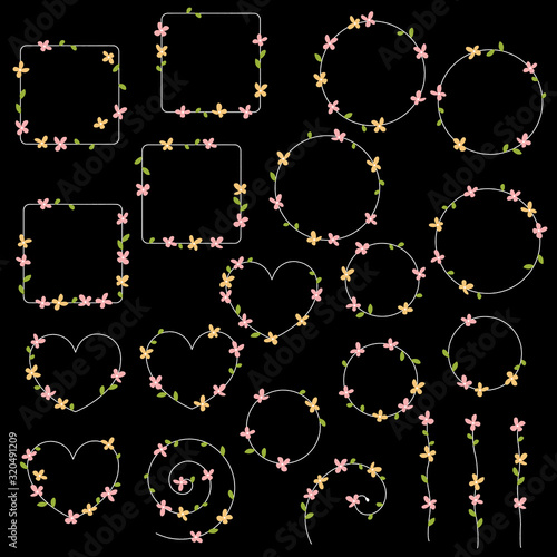 Flower vector illustration material abstract beautifully