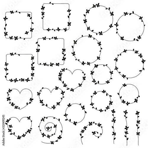 Flower vector illustration material abstract beautifully