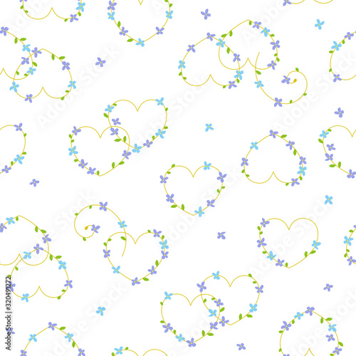 Seamless pattern material of an abstract flower,