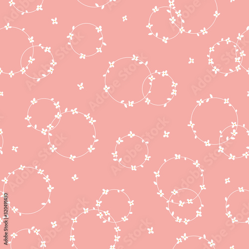 Seamless pattern material of an abstract flower,