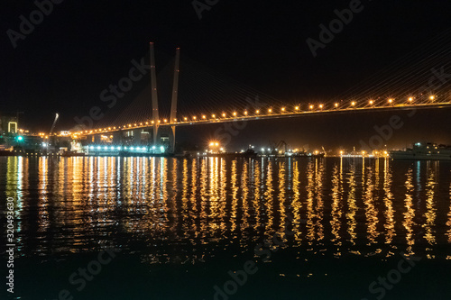 Golden bridge. Vladivostok, Russia
