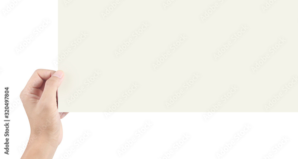 Obraz premium Hand holding virtual paper with your