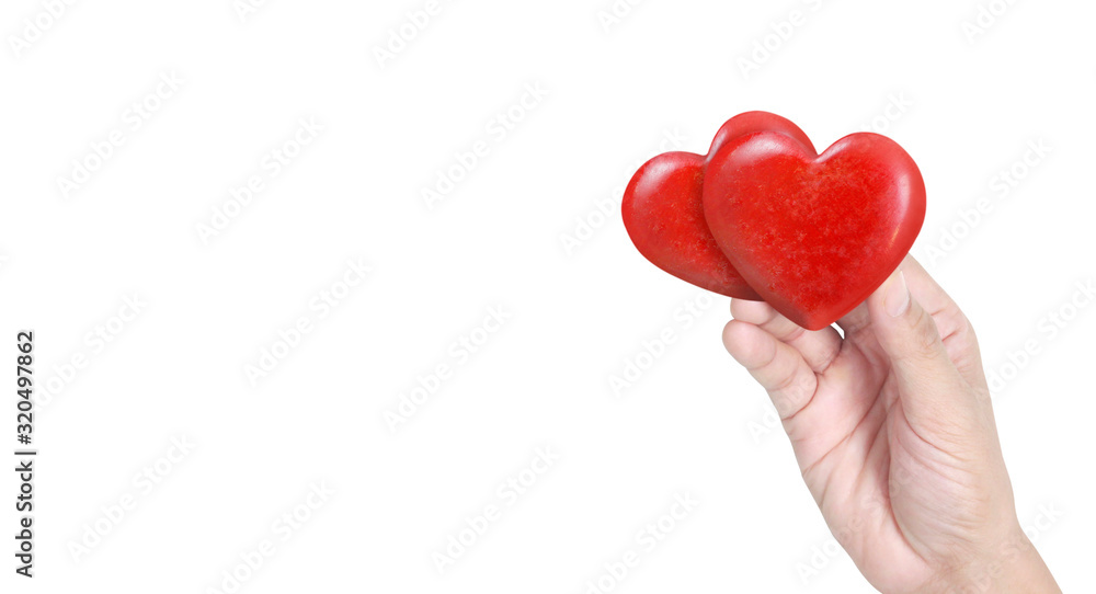 Hands holding red heart, heart health, and donation concepts Hands holding red heart, heart health, and donation concepts