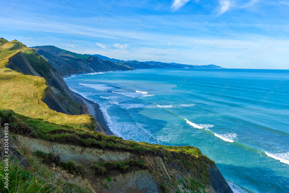 The coast of Zumaia on a clear day The coast of Zumaia on a clear day