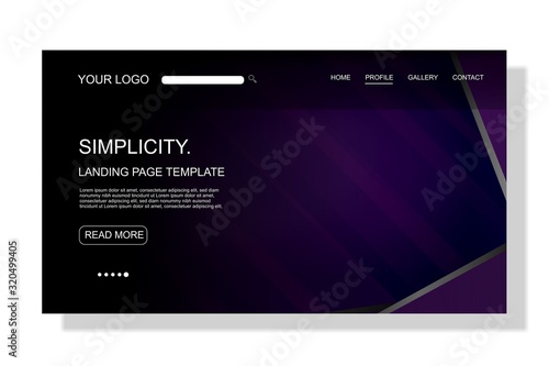 modern Landing page template,colorful,for business website design.