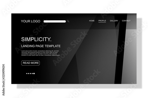modern Landing page template,colorful,for business website design.