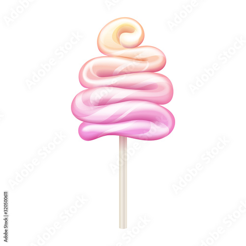 Colorful lollipop - sweet hard candy on stick.