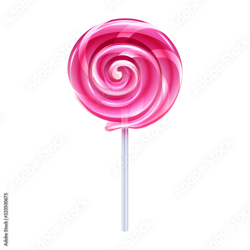 Colorful lollipop - sweet hard candy on stick.