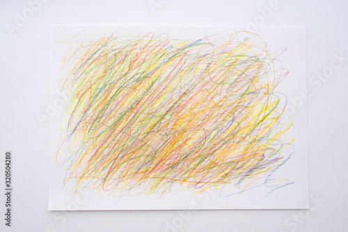 Grunge Doodle Texture - Scribble on White Paper Background