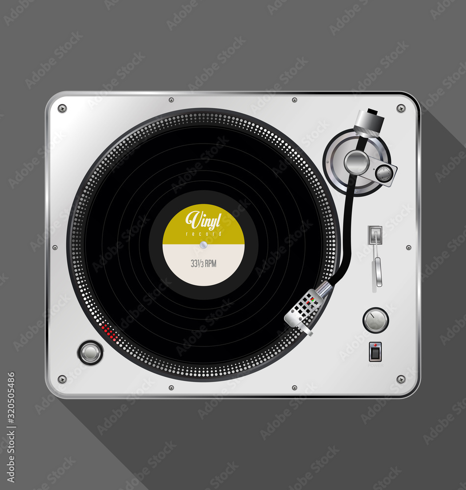 Record player retro design background