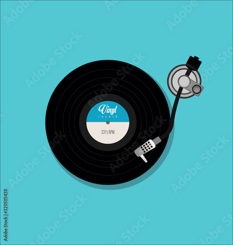 Record player retro design background