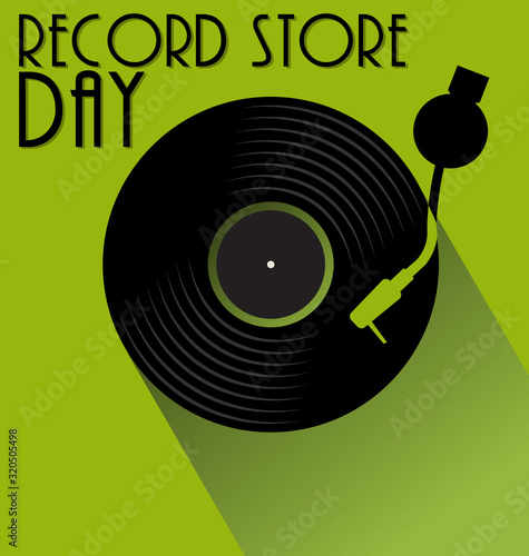 Record player retro design background