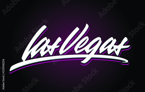Photography Las Vegas brush vector lettering design element