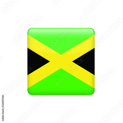 Jamaica flag. Simple vector. National flag of Jamaica 