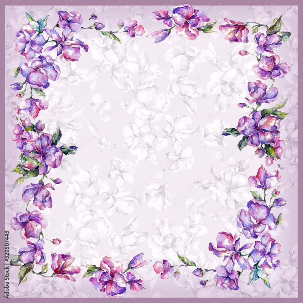 Flower violet background