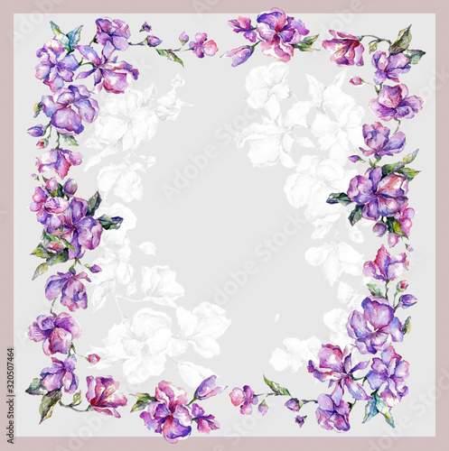 Flower violet background