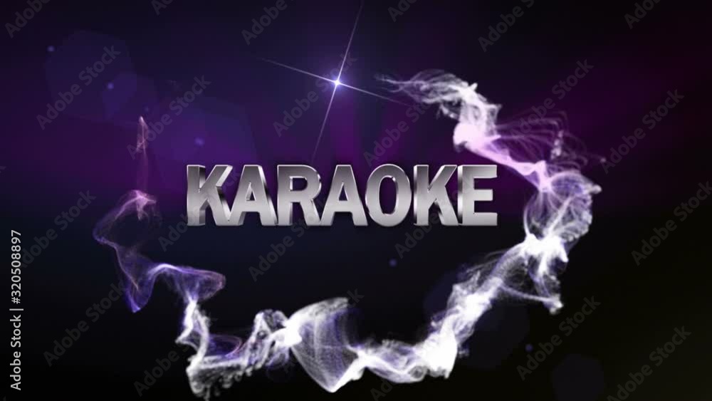 KARAOKE Text Animation and Blue Particles Ring with Final White Transition, 4k KARAOKE Text Animation and Blue Particles Ring with Final White Transition, 4k