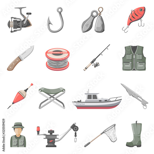 Fishing Equipment Icons