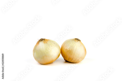 Fresh of onion on a white background