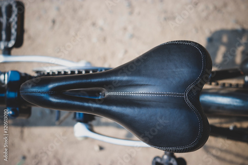 Bicycle seat designed to be soft to support the bottom while cycling without fatigue.