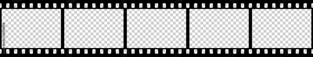 Black and white camera film template. Vector illustration. Stock Vector ...