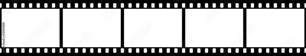 Black and white camera film template. Vector illustration. Stock Vector ...