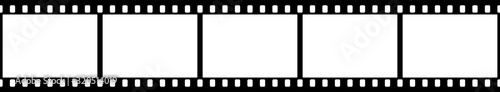 Black and white camera film template. Vector illustration.