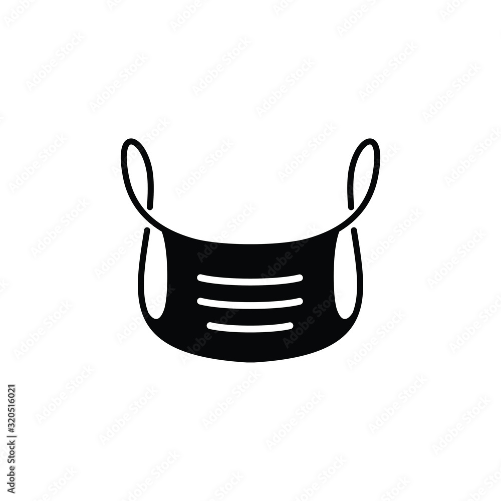 Mask for protect virus or pollution icon vector Mask for protect virus or pollution icon vector