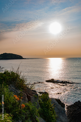 深浦 岡崎海岸の夕陽