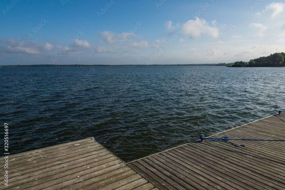 Sniardwy lake in Nowe Guty, Masuria, Poland