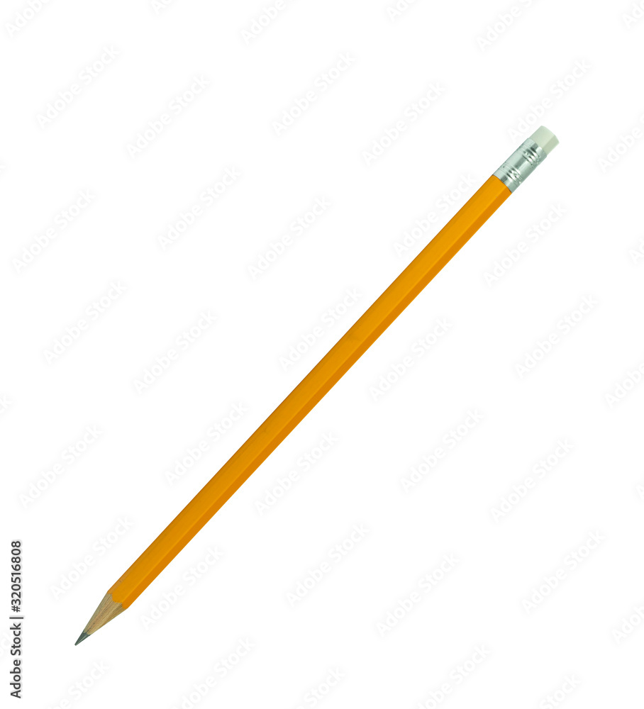 Pencil and Pencil set with Copy Space Isolated on a White Background. Pencil and Pencil set with Copy Space Isolated on a White Background.