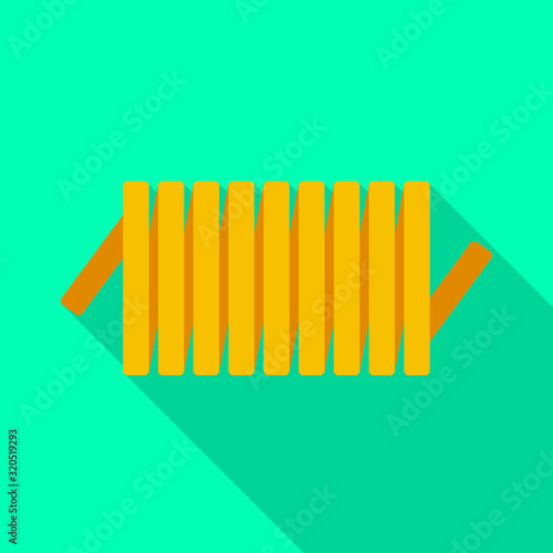 Vector illustration of detail and coil sign. Graphic of detail and energy stock symbol for web.