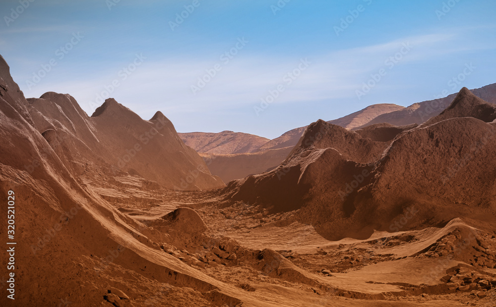 Fototapeta premium desert landscape, global warming impact on nature