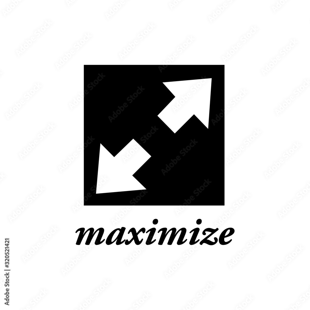 Naklejka premium maximize icon vector - illustration